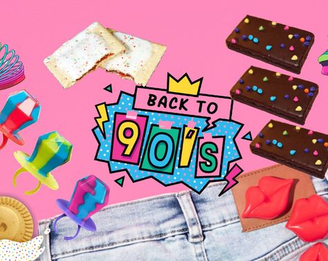 90s Theme Appetizers, Food From The 90s, Snacks From The 90s, 90s Theme Party Snacks, Y2k Party Snacks, 90s Food Ideas, Y2k Food Ideas, 90s Appetizers, 90s Meals