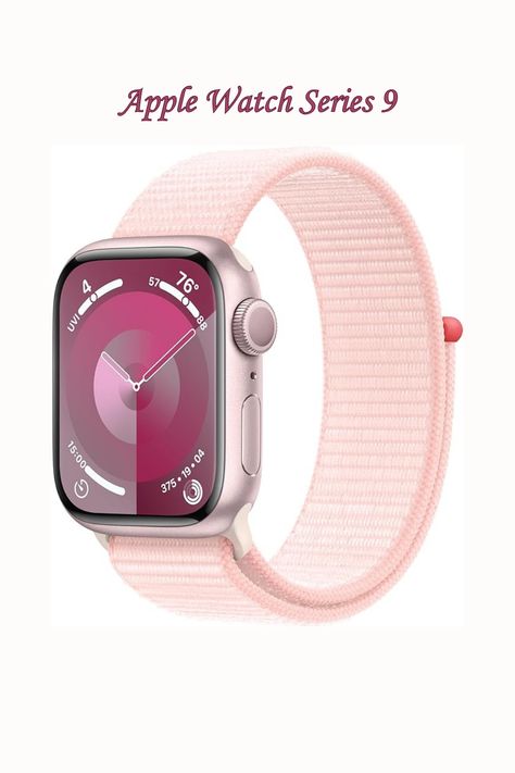 Apple Watch Series 9 [GPS 41mm] Smartwatch with Pink Aluminum Case with Pink Sport Loop. Fitness Tracker, Blood Oxygen & ECG Apps, Always-On Retina Display, Carbon Neutral Apple Watch Pink, Carbon Neutral, Pink Sports, Retina Display, Apple Watch Series, Fitness Tracker, Apple Watch Bands, Smartwatch, Watch Bands