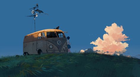 3440x1440 Wallpaper, Ghibli Background, Background Tutorial, 2k Wallpaper, Volkswagen Van, Background Drawing, Wallpaper Space, Cool Anime Guys, World Pictures