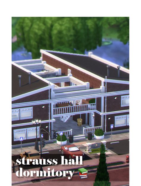 University Housing, Sims 4 Patreon, Loft House, The New World, School Building, Sims 4 Build, Sims 4 Houses, Sims 4 Cc Finds, Sims House