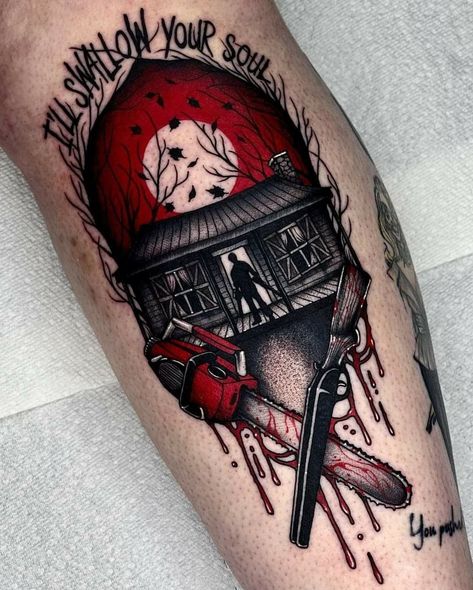 Casket Tattoo, Black Casket, Horror Tattoo Designs, Horror Tattoo Ideas, Halloween Tattoos Sleeve, Horror Movie Tattoos, Lantern Tattoo, Planet Tattoos, Movie Tattoos