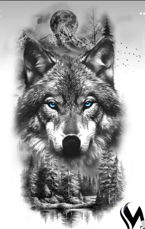 Wolf Warrior Tattoo, Native American Wolf Tattoo, White Wolf Tattoo, Grizzly Bear Tattoos, 2024 Tattoo, Chef Tattoo, Wolf Tattoos Men, Wolf Tattoo Sleeve, Wolf Warriors