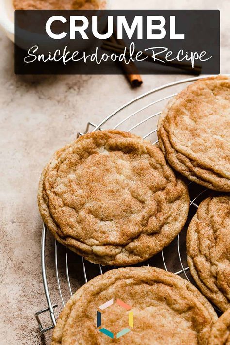 Crumbl Cookie Snickerdoodle, Large Snickerdoodle Cookies Recipe, Copycat Crumbl Snickerdoodle Cookies, Copycat Snickerdoodle Cookies, The Best Snickerdoodles Recipe Ever, Crumble Cookie Copycat Recipe Snickerdoodle, Snickerdoodle Crumble Cookie Recipe, Bakery Snickerdoodle Cookies, Cooking With Karli Snickerdoodle