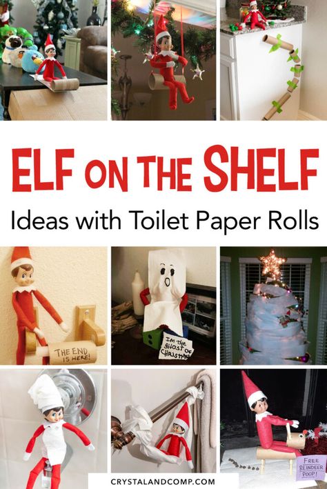 elf on the shelf ideas with toilet paper rolls Elf On Shelf Pooping, Ideas With Toilet Paper Rolls, Toilet Paper Trees, Reindeer Poop, Shelf Toilet, Doll Sleeping Bag, Shelf Paper, Xmas Elf, Toilet Paper Rolls