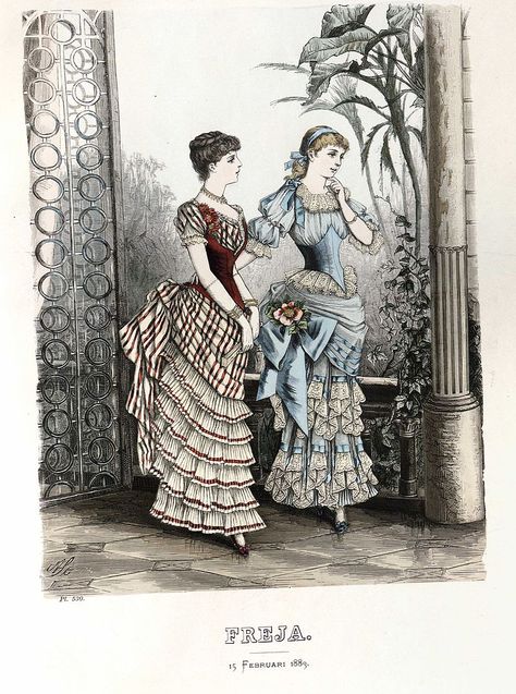 1880 Fashion, Victorian Fashion Women, Victorian Fashion Plates, Western Womens Fashion, Victorian Illustration, Victorian Era Fashion, 1880s Fashion, Victorian Dresses, Victorian Costume