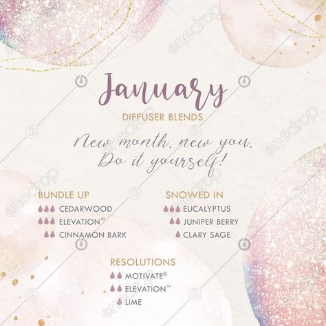 January Diffuser Blends, Diy Massage Oil Recipes, Diffuser Cleaning, January New Year, Pot Potpourri, Massage Oils Recipe, Diy Massage Oil, Witchy Spells, Diy Massage