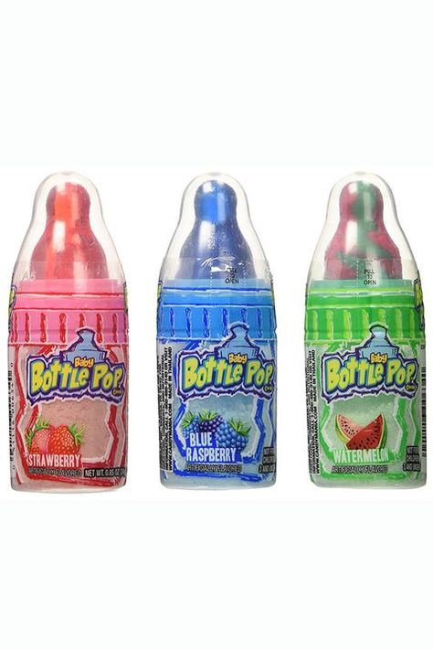 Bottle Pop Candy, Baby Bottle Favors, Hard Candy Lollipops, Best Baby Bottles, Baby Pop, Creative Baby Shower, Retro Candy, Candy Brands, Kids Candy