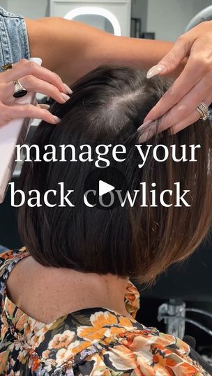 251K views · 2.9K reactions | After posting [Part 1] on managing front cowlicks, I realized we needed a video for those struggling with that stubborn back cowlick as well! Watch and learn how to tame that cowlick for a flawless look every time using this blow-dry tutorial!   Send this to someone who may need this tip! Is this something you struggle with? 👇🏻  Blowdryer: @babylissprousa (linked - only a couple left)   #hairtips #hairhack #cowlicksolutions #blowdrytips #blowdrytutorial #hairstylist #hairstyling #goodhairday #beautytips #cowlick #backcowlick #shorthairdontcare | Rachel Eggie Gibbs | Marc Scibilia · Bittersweet Symphony Hair Cowlick Back Of Head, Cowlick Back Of Head, Cowlick Hairstyles, Blow Dry Tutorial, Victorian Era Hairstyles, Natural Hair Maintenance, Coconut Oil Hair Mask Diy, Bittersweet Symphony, Spring Hair Trends