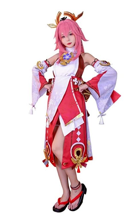 Guuji Yae, Yae Miko Cosplay, Genshin Impact Yae Miko, Best Kids Costumes, Neck Rings, Black Butler Ciel, Yae Miko, Ciel Phantomhive, Neck Accessories