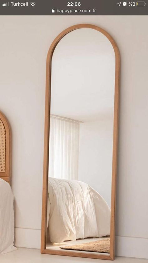 Kaca Cermin Aesthetic, Bedroom Mirror Ideas Full Length, Long Mirror In Bedroom, Full Length Mirror Decor Ideas, Full Length Mirror In Bedroom, Bridal Room Decor, Wood Full Length Mirror, Mirror Decor Ideas, Long Mirror