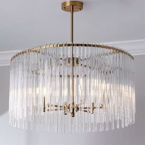 Aged Gold / Glass Glass-cicles Chandelier Walk In Closet Chandelier, Bathroom Chandelier Over Tub, Chandelier Over Tub, Closet Chandelier, Contemporary Chandeliers, Bathroom Chandelier, Entryway Chandelier, Winery Tasting Room, Entryway Lighting