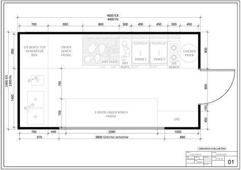 Design food truck, food booth, kiosk 2d layouts by Binsestudio Food Truck Blueprint, Food Truck Plan, Food Truck Design Graphics, Container Food Truck, Trailer Blueprints, Mini Food Truck, Food Truck Design Interior, Truck Drawings, Kombi Food Truck