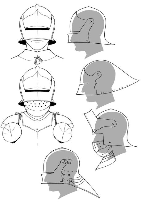 Салет(шлем) / Sallet(helmet) Armor Drawings, Helmet Drawing, Knight Drawing, Armor Drawing, Medieval Helmets, Cerave Moisturizing Cream, Ancient Armor, Knights Helmet, Historical Armor