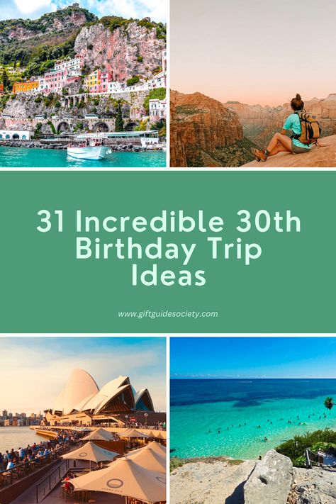 From stunning tropical beaches to bustling city streets – there are so many amazing places that make ideal destinations for a meaningful and fun 30th birthday celebration. #30thbirthday #30thbirthdaydestinations #milestonebirthday #birthdaytripideas #birthdaytrip #birthdaygetaway What To Do For Your 30th Birthday, 30th Birthday Vacation Ideas, 30th Birthday Destinations, Destination Birthday Ideas, 30th Birthday Trip Ideas, Birthday Trip Ideas, 30th Birthday Trip, 30th Birthday Celebration, 30th Birthday Ideas For Women