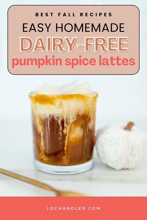 The best dairy free latte and coffee recipe is this pumpkin spice latte you can make at home! An easy diy pumpkin spice latte recipe if you need a dairy free, lactose free coffee drink idea! Pumpkin Spice Latte Recipe, Dairy Free Recipes Easy, Dairy Free Coffee, Diy Pumpkin Spice, Dairy Free Pumpkin, Pumpkin Spiced Latte Recipe, Fall Fun Food, Diary Free, Easy Autumn Recipes