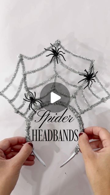 Kristen Racanati on Instagram: "Comment SPIDER for links to be sent to your messages 🕷️https://liketk.it/4Ta21  * forgot to say that I cut the spider rings before I glued them down to the pipe cleaners !  . . . #halloween #halloweenparty #halloweenpartyideas #halloweendiy #halloweencrafts #halloweencraftsforkids #halloweencraft #halloweencrafting #kidshalloweenparty #partytime #halloweenbirthday #spooky #spookyseason #spiders #crafts #diy #diymom #diycrafts #headbands #ltkhalloween" Diy Spider Headband, Halloween Headbands Diy, Diy Halloween Headbands, Halloween Hats Diy, Spider Web Costume, Spider Rings, Spider Headband, Diy Cape, Halloween Party Planning