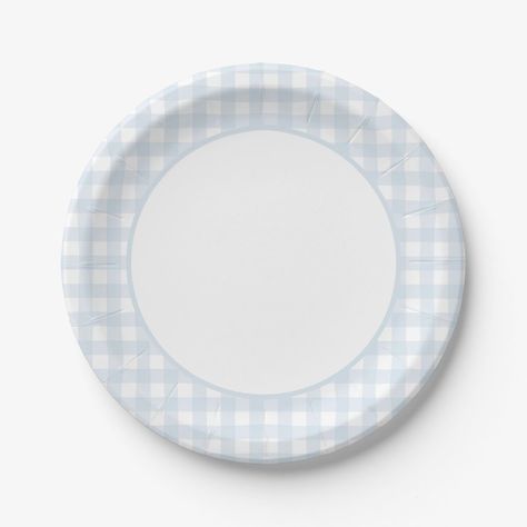 Add a finishing touch to your baby shower decor with these elegant blue gingham paper plates. Baby Shower Place Settings, Baby Boy Shower Decorations, Boy Baby Shower Decorations, Preppy Baby Boy, Golf Baby Showers, Daisy Baby Shower, Golf Baby, Southern Baby, Coed Baby Shower