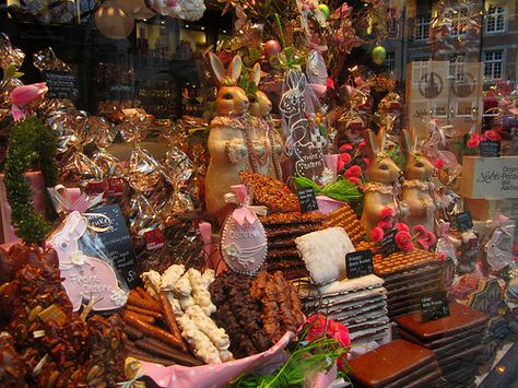 Candy Shops Germany | Easter in Germany – chocolate galore! | Planet Germany Easter In Germany, Germany Chocolate, German Easter, German Cooking, Candy Shops, Miniature Easter, Egg Shop, Easter Display, Christian World