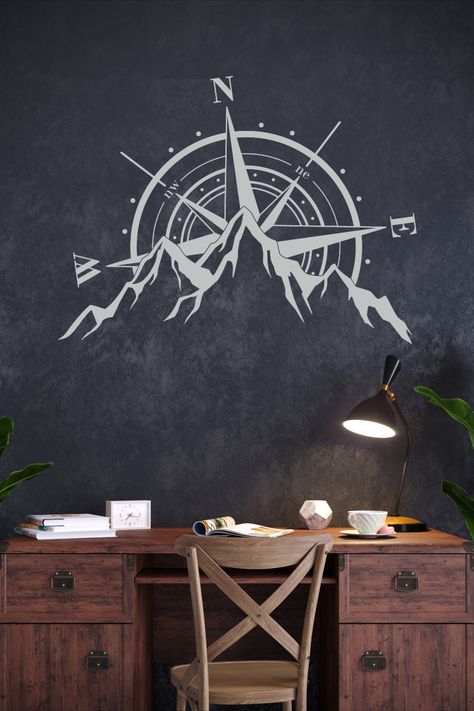 This vinyl wall decal has no clear or colored background. Transfer tape is used to transfer the design to the wall and then removed, leaving only the design on the wall. It is easily removed without damaging interior walls, but it is not reusable. Travel Wall Painting, Travel Hostel, Range Wall, Adventure Wall, Cute Simple Tattoos, Travel Wall Decor, Map Murals, Painting Reference, Bedroom Wall Designs