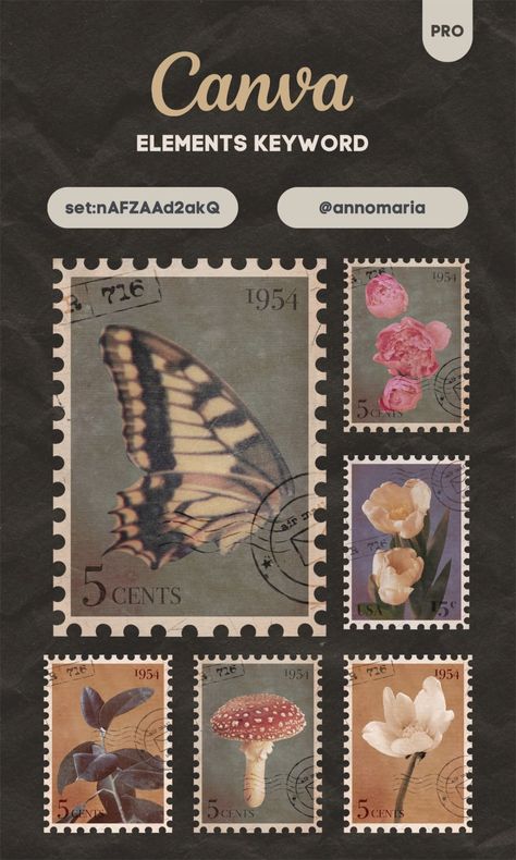 Canva elements keyword - Aesthetic Vintage Postage stamps. Printable scrapbook stickers for planner or bullet journal Canva Stickers Aesthetic, Elemen Canva Vintage, Vintage Scrapbook Printables, Canva Vintage Elements, Canva Scrapbook Elements, Canva Elements Keyword Vintage, Vintage Canva Elements, Aesthetic Canva Elements, Scrapbook Journal Stickers