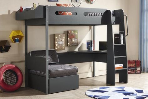 bol.com | Jasper Hoogslaper met bureau en bank Extra Bed, London City, Boy's Room, Loft Bed, Dream House, New Homes, Media, Bedroom, Van