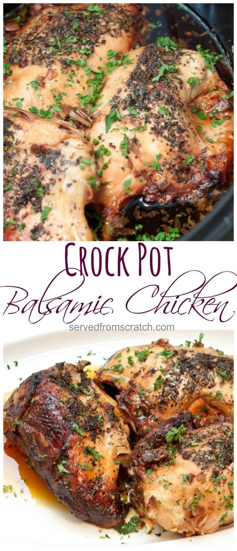 Beef Crockpot, Balsamic Chicken Recipes, Chicken Crockpot, Recipes Beef, Balsamic Chicken, Crock Pot Slow Cooker, Crock Pot Cooking, Chicken Crockpot Recipes, Recipes Vegetarian