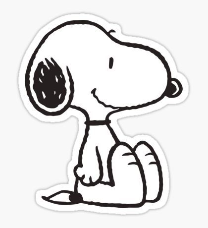 Snoopy (Peanuts) Sticker Snoopy Dog, Stickers Cool, Homemade Stickers, Black And White Stickers, Posca Art, Cute Laptop Stickers, Bubble Stickers, Tumblr Stickers, Plakat Design