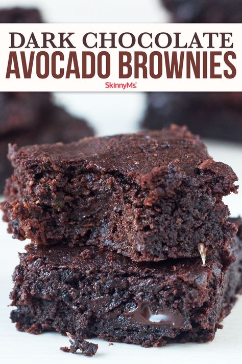 Chocolate Avocado Brownies, Avocado Dessert, Avocado Brownies, Chocolate Avocado, Healthy Chocolate, Avocado Recipes, Healthy Sweets, Chocolate Brownies, Healthy Dessert Recipes