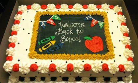 Back To School Cake Designs, Back To School Cake Ideas, School Themed Cake, Back To School Cake, Teachers Day Cake, Graduation Sheet Cakes, School Cakes, Teacher Presents, Teacher Cakes