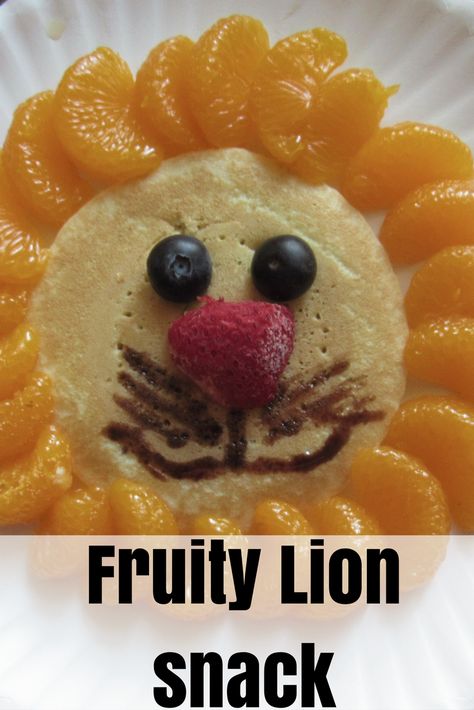 Fruity Lion Snack | Lion Treat | Lion Party | Wild Party | Wild Two | Wild One Lion Snacks, Lion Snack, Healthy Kids Snacks For School, Lion Cupcakes, Vbs Snacks, Lion Party, Daniel And The Lions, Rice Snacks, Picky Toddler