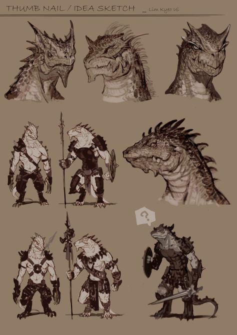 Lizardman, NESSI + on ArtStation at https://www.artstation.com/artwork/km6zA Lizard Creature, Lizard People, Model Sheet, Fantasy Races, Manama, Game Character Design, Creature Concept Art, Monster Design, Fantasy Rpg