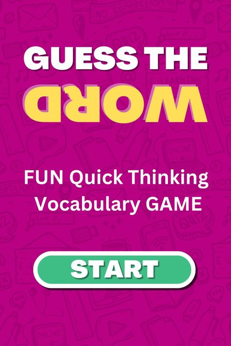 In this video, you will be shown a word that is upside down and, without tilting your head, guess what the word is. You will have 3 seconds to guess the word. We hope you like word games. Guess The Word is one of the most challenging word quizzes. But not only does it test your vocabulary knowledge, but it also tests your appearance perception and your attention skills. While playing this game remember that you are fighting against the clock. Guess The Word Game, Guess The Word, Vocabulary Games, Game Start, Word Games, Trivia Games, A Word, Upside Down, Trivia