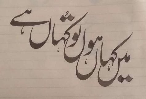 Sajjad Khalid Calligraphy from Lahore Pakistan. #urdu #nastaleeq #pakistan #lahore #poetry Nastaleeq Calligraphy, Urdu Calligraphy Art, Lahore Poetry, Calligraphy Urdu, Calligraphy Lines, Urdu Aesthetic, Urdu Calligraphy, Calligraphy Lessons, Best Friend Wallpaper