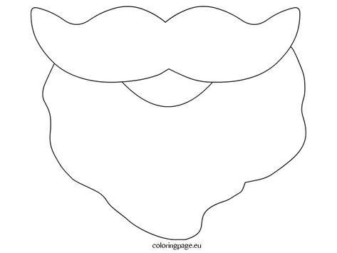 santa-beard Santa Face Template Free Printable, Mustache Diy, Mustache Template, Beard Template, Christmas Pictures To Color, Santa Claus Belt, Pinterest Christmas Crafts, Santa Claus Face, Santa Coloring Pages