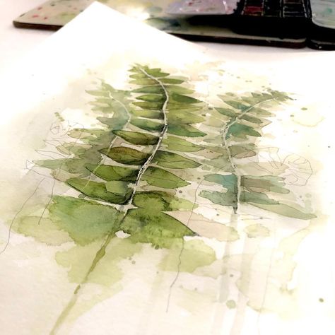 Tracey Wozniak, Fern Watercolor, Seth Apter, Handmade Sketchbook, Nature Sketch, Free Spirit Fabrics, Garden Artwork, Hand Dyed Fabric, Art Courses