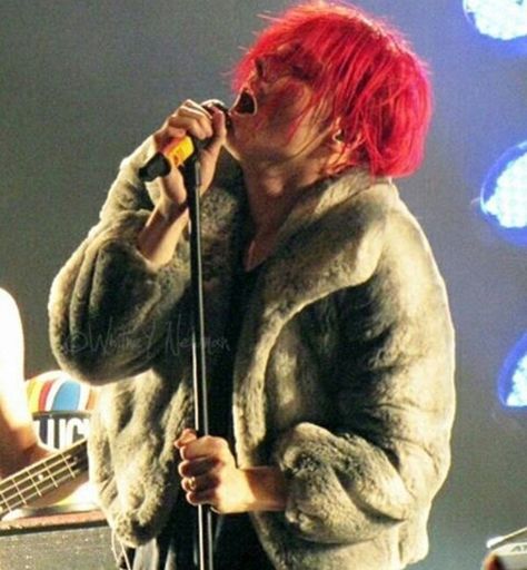 Imma use this picture when convincing my parents why I need a fur coat. Sassy Diva, Gerald Way, I Love Mcr, Mikey Way, Gay Romance, Frank Iero, Emo Bands, Gerard Way, My Chemical