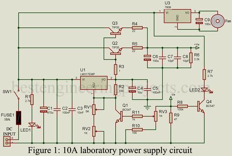 laboratory power supply circuit Power Supply Circuit Diagram, Power Supply Design, Electronic Circuit Design, Power Supply Circuit, Electronic Projects, Electronic Circuit Projects, Electronic Circuit, Engineering Projects, Circuit Projects