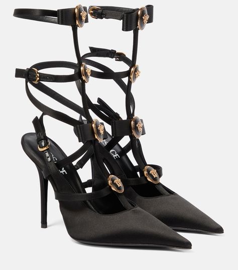 Versace High Heels, Versace Shoes Women, Versace Heels, Versace Women, Gowns Elegant, Versace Shoes, Caged Heels, Boot Jewelry, Design Shoes