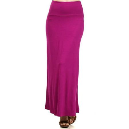 Women's solid maxi skirt with banded waist. Super comfortable and they will fit your body in a very flattering way, come with an option to foldover the waistband for adjusting your skirt to your desired length and comfort style. Color: Red.  Gender: female.  Age Group: adult. Travel Skirt, Flare Maxi Skirt, Moa Collection, Long Maxi Skirt, High Waisted Maxi Skirt, Skirt Maxi, Long Maxi Skirts, Work Wear Women, Trend Fashion