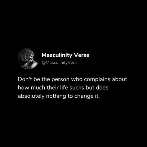 Masculinity | Self Improvement | RedPill on Instagram: "🦍 - If you want your daily dose of masculinity Follow Us @masculinityverse 🦍 - Follow @masculinityverse For More Content 🧬 Follow @masculinityverse For More Content 🧬 Follow @masculinityverse For More Content 🧬 - 📌 Save the post for later. 💬 Comment yours thoughts. - #divinemasculine #manosphere #manhood #takecontrolofyourlife #stoicism #masculinitymastered #manliness #rationalmale #mensissues#positivemasculinity #menhelpingmen #dati Masculine Quotes, Dating Advice For Men, Man O, True Quotes, Daily Dose, Want You, Self Improvement, Follow Us, Motivational Quotes