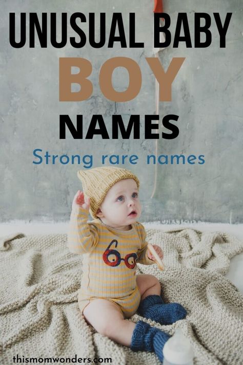 Are you in search for unusual baby boy names for your little boy? Maybe you want your boy to stand out in the playgroups with his unique baby name.Our baby name list will help you find a unique name for your boy. Unusual Boy Names, Baby Boy Names Strong, Top Baby Boy Names, Popular Baby Boy Names, Names For Boys List, Cool Boy Names, Rare Names, Unique Baby Boy Names, Unique Boy Names