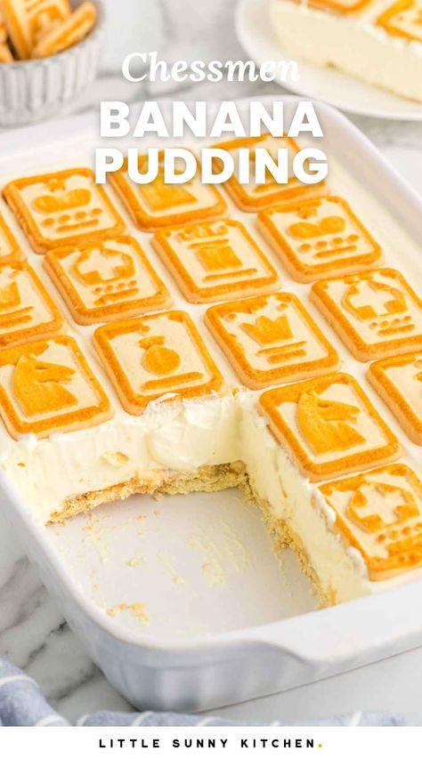 Banana Pudding Recipe With Chessmen, Very Best Banana Pudding, Cookies And Cream Banana Pudding, Banana Pudding Cake With Chessman Cookies, Banana Pudding With Cookies, Banana Pudding Using Chessman Cookies, Bananas Puddings, Banana Pudding With Chessman, Banana Pudding Recipe Chessmen