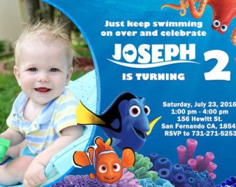 Finding Dory Invitation Finding Dory Invite Finding Nemo Finding Nemo Invitations, Paw Patrol Party Invitations, Finding Dory Birthday Party, Dory Birthday Party, Finding Dory Party, Finding Dory Birthday, Nemo Birthday Party, Dory Birthday, Finding Nemo Birthday