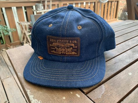 Levi's True Vintage Levi’s Orange Tab Denim Trucker SnapBack Hat | Grailed Denim Cap, Levis Vintage, Denim Hat, Vintage Cap, Stylish Mens Outfits, Levis 501, Men's Accessories, Vintage Levis, Hat Sizes