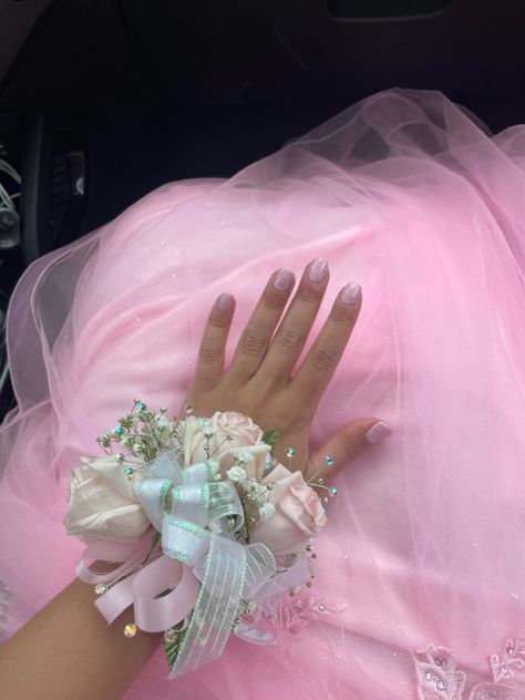 Light Pink Prom Corsage, Light Pink Corsage And Boutonniere, Baby Pink Corsage, White And Pink Corsage, Light Pink Corsage, Pink And White Corsage, Ball Corsage, Pink Corsage And Boutonniere, Pink Corsages