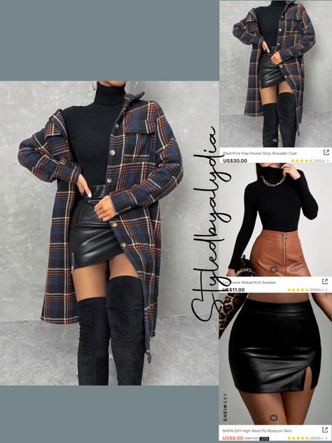 Shien Clothes Outfits Winter, Shein Winter Outfit Ideas 2023, Shein Outfits Fall 2023 Baddie, Shein Fits Baddie, Harajuku Style Outfits, Update Closet, Shein Picks, Hipster Style Outfits, Outfit Shein