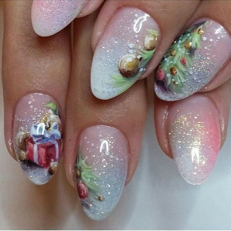 Tiffany Nails, Nail Noel, Frozen Nails, Painting Nails, Art Deco Nails, Wow Nails, Anna Frozen, Xmas Nails, Heart Nails