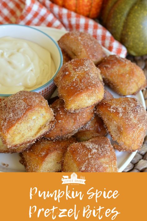 Pumpkin Spice Pretzel Bites, Flavored Soft Pretzel Recipes, Pumpkin Pretzels Recipe, Pretzel Homemade, Pretzel Bites With Cheese Sauce, Spiced Pretzels, Pretzel Recipes, Pumpkin Pretzels, Dessert Pumpkin