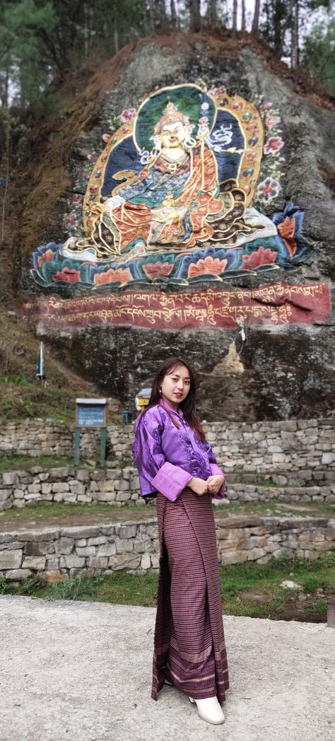 Bhutanese girl Bhutan Traditional Dress, Kira Bhutanese Dress, Bhutan Clothing, Bhutanese Dress, Bhutanese Culture, Bhutanese Clothing, Bhutan, Chinese Clothing, Brown Girl