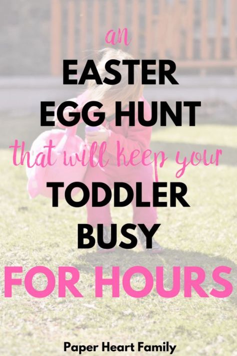 Easter egg hunt for toddlers: A creative Easter egg hunt idea that your toddler and older kids will love (and that will hold your toddler's attention for more than 5 seconds). Easter Egg Hunt Games, Egg Hunt Games, Activities To Do With Toddlers, Diy Kid Activities, Creative Easter Eggs, Easter Crafts For Toddlers, Easter Hunt, Toddler Easter, Fun Activities To Do